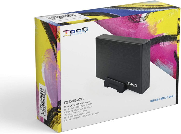 TOOQ TQE-3527B Caja para HDD 3,5'' SATA USB 3.0 Negra
